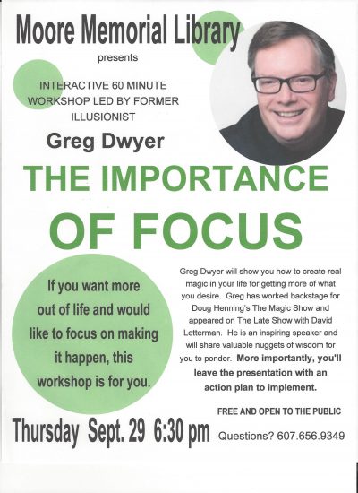 Greg Dwyer- The Importance of Focus
