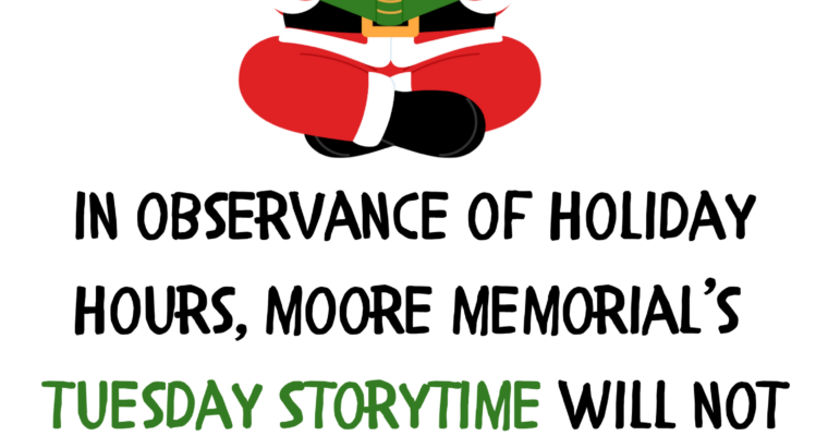 Preschool Storytime Holiday Schedule