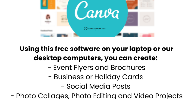 Intro to Canva Design Class – Tuesday, October 7th from 5-6:30pm