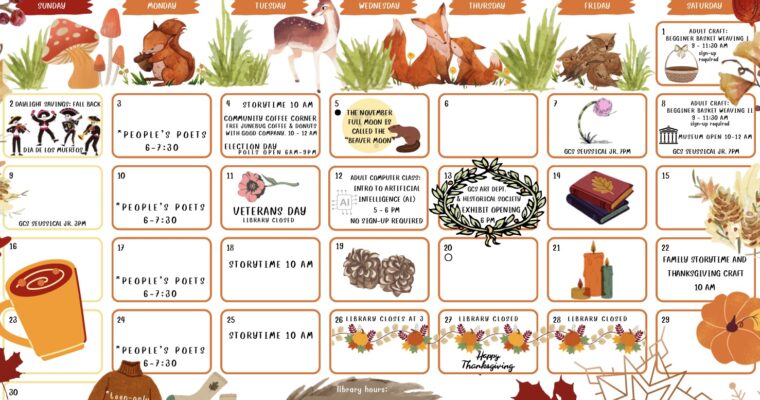 November Calendar of Events