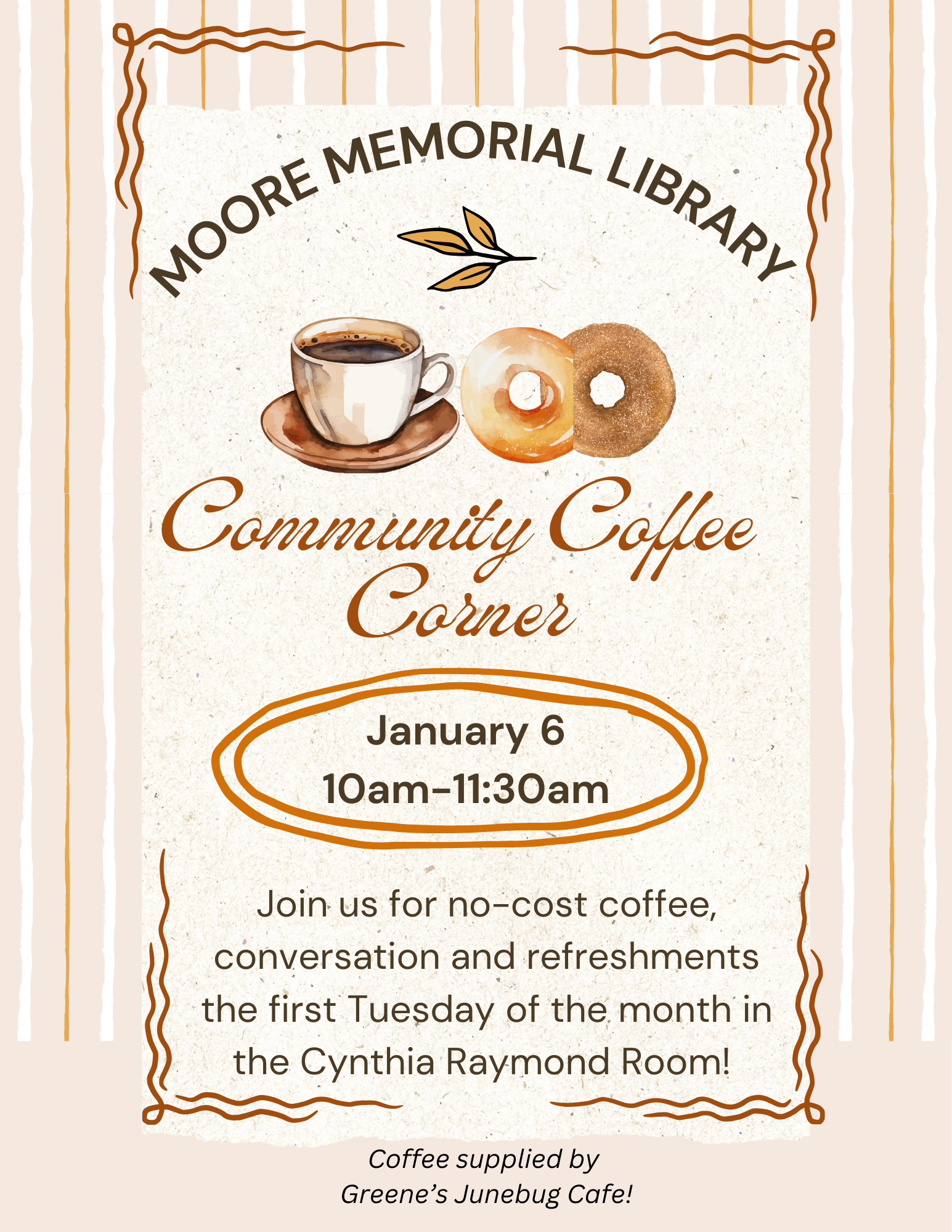 Tuesday, January 6: Community Coffee Corner!
