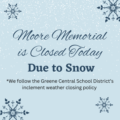 We’re Closed 12/2 Due to Inclement Weather