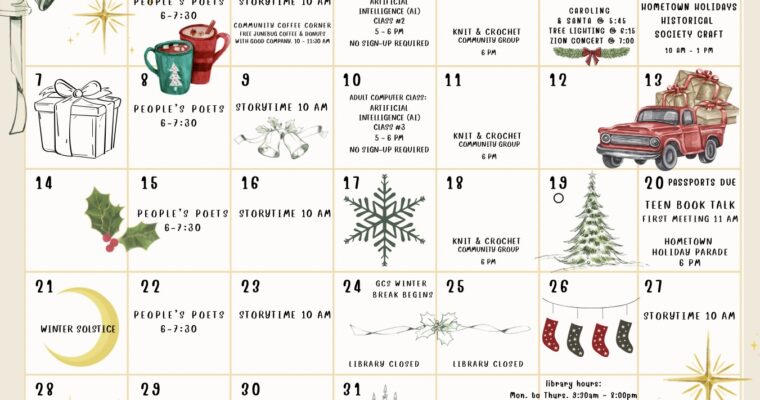 December Events Calendar