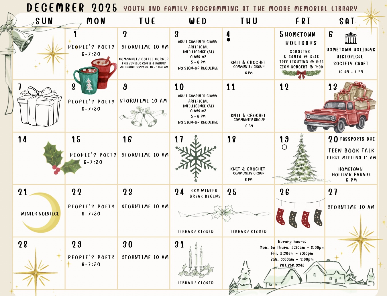 December Events Calendar