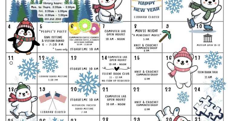 Our January Event Calendar
