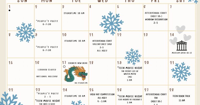 Youth February Events Calendar