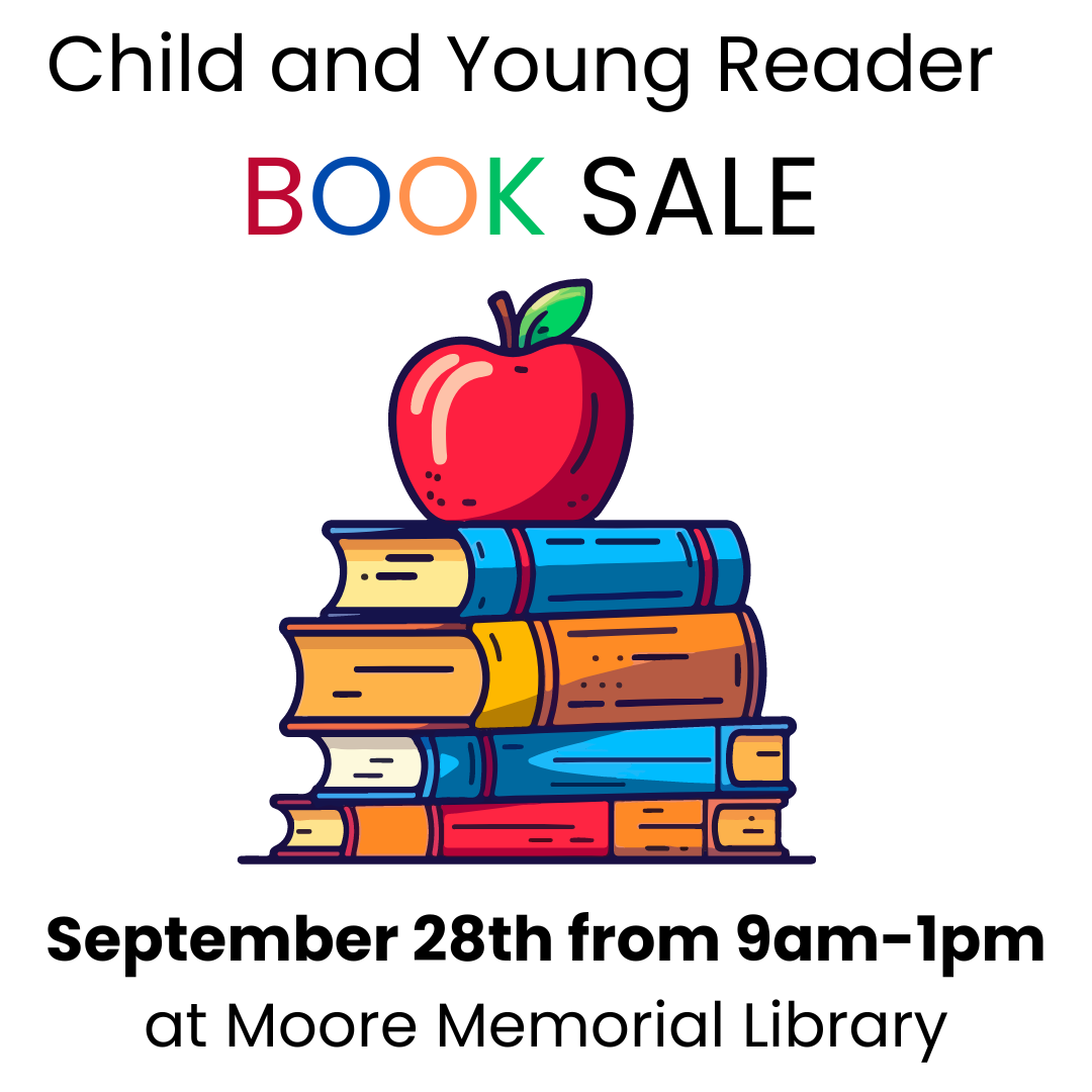 Child and Young Reader Book Sale on 9-28 from 9am-1pm