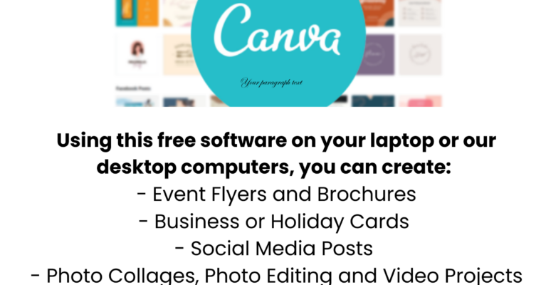 Free CANVA Design Class – Tuesday, November 12 from 5:15-6:30pm