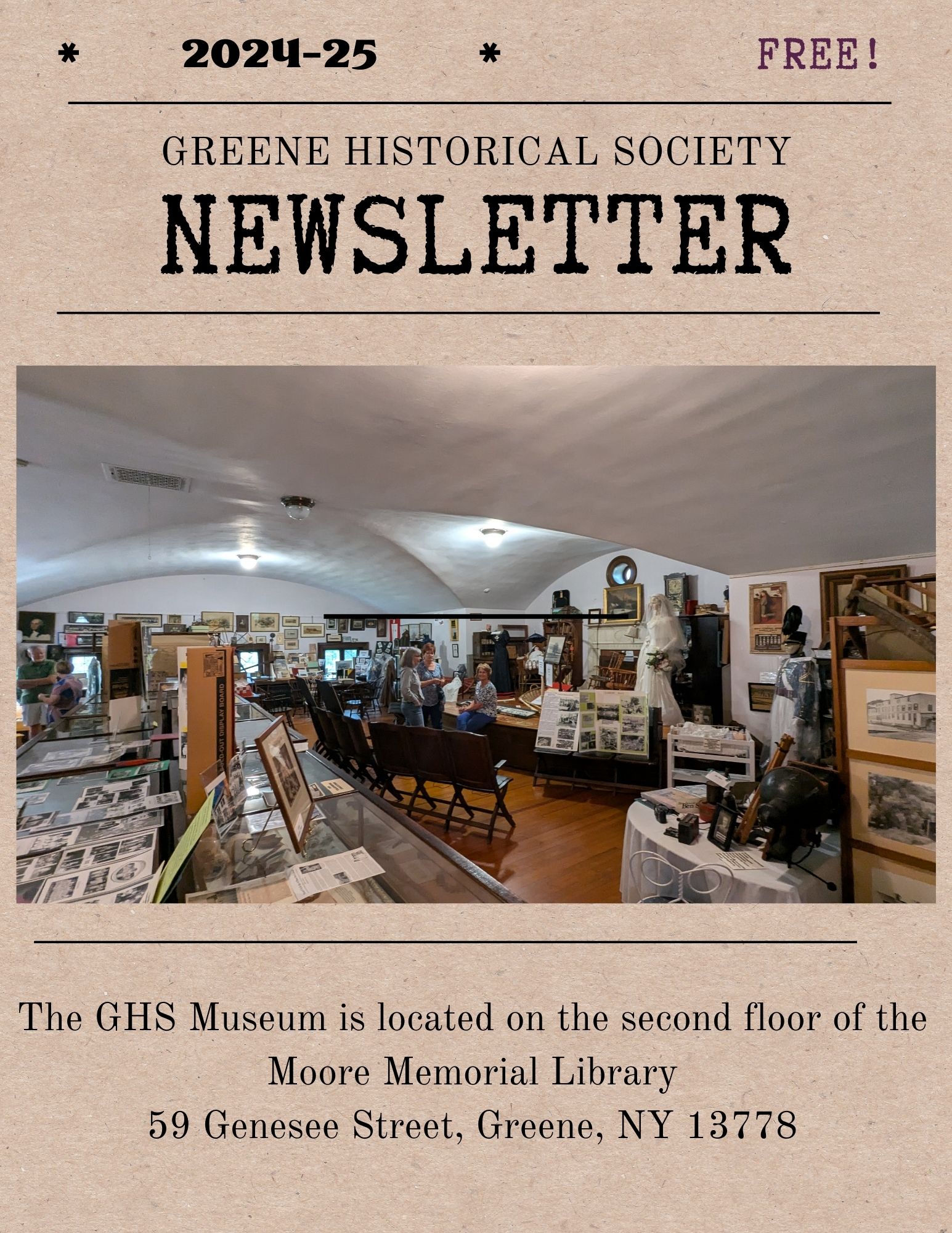 Greene Historical Society Newsletter Now Available