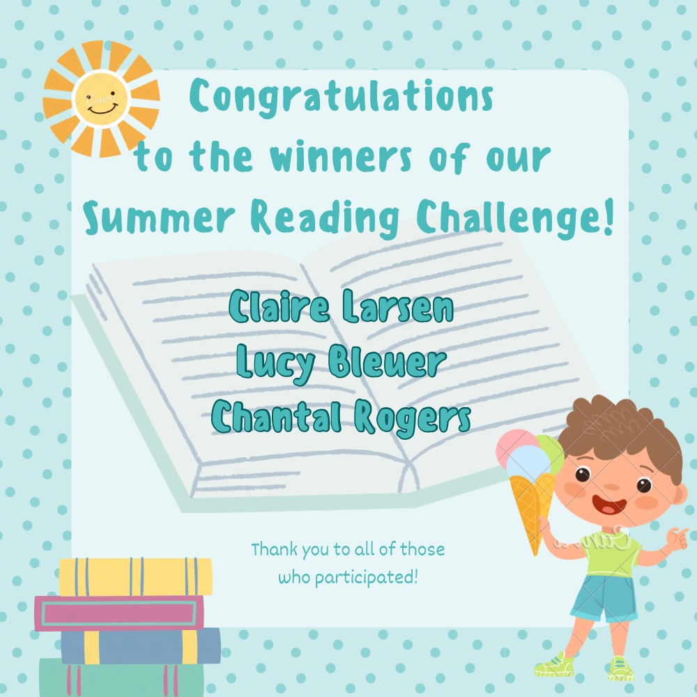 2025 Summer Reading Challenge Winners
