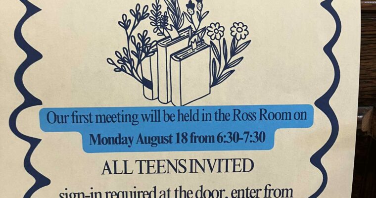 Teen Poetry and Spoken Word Hour ~ Monday, August 18 from 6:30-7:30pm