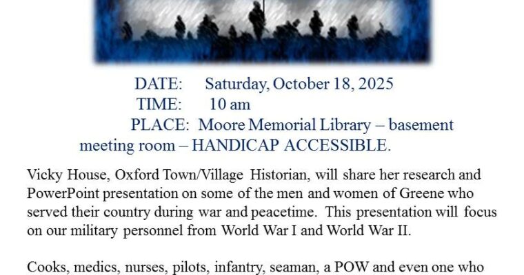 “Heroes Among Us” Presentation – Saturday, 10/18 at 10am