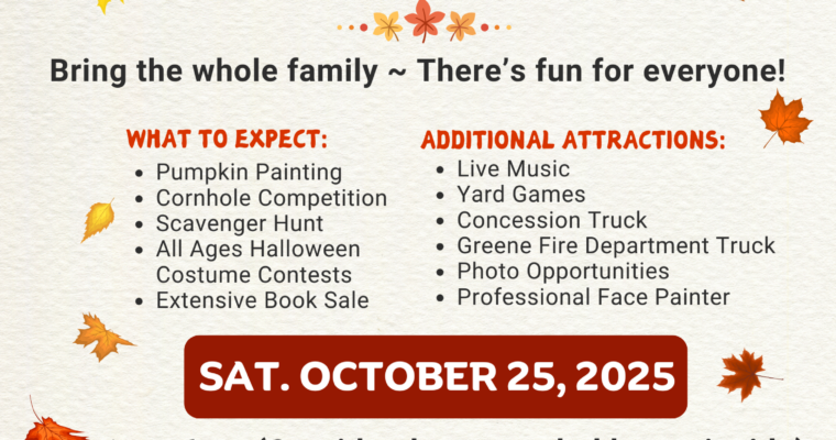 Moore Memorial Fall Festival – Saturday, October 25th!