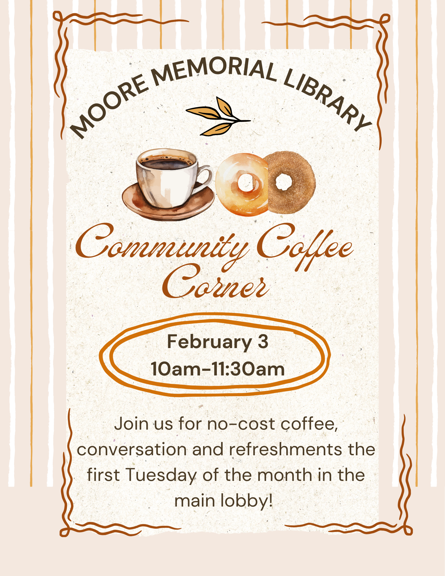 Tuesday, February 3: Community Coffee Corner!