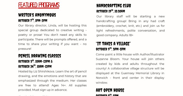 Hooray! A Moore Memorial Monthly Newsletter is Now Available